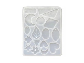 Molde silicona 17 dijes o aritos 